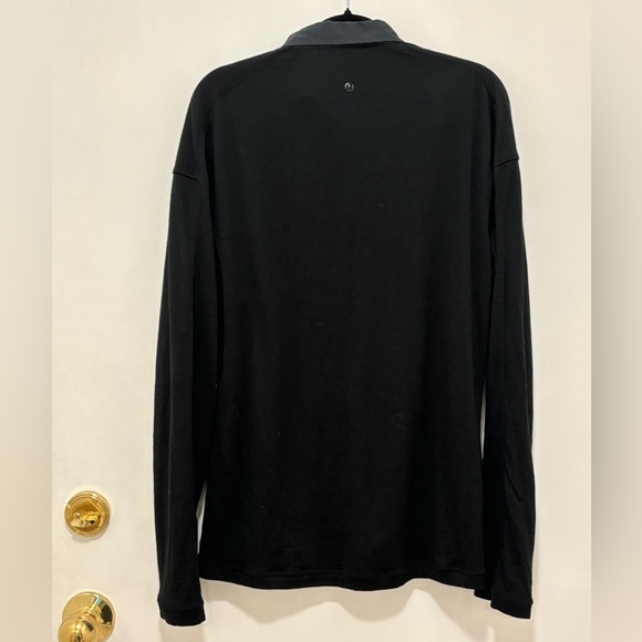 Lululemon Men’s wool blend henley with collar. Size M. Color Black - Picture 2 of 7
